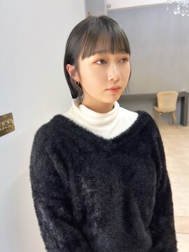 オズ 郡山桑野店(OZ) イメチェンハッシュカットフルバング似合わせレッドブラウン