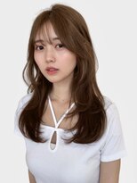 ユーフォリア 渋谷グランデ(Euphoria SHIBUYA GRANDE) レイヤーカット ベージュカラー 顔まわりカット