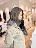 白髪活かし　bob 白髪染め不使用　　グレージュ
