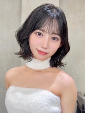 ロンドヴァリー 渋谷店(Lond vallee) ワイドバングイメチェン美髪外ハネボブ+レイヤーカット韓国/渋谷