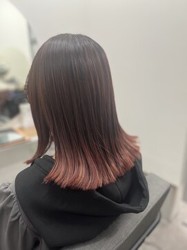 テーラヘアー 板橋店(TELA HAIR) 切りっぱなしミディー×ピンクブラウン♪