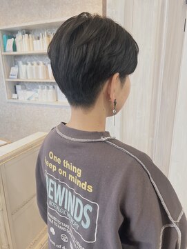 福山美容室caary刈り上げマッシュショート透明感骨格補正0代30代