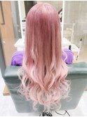ハイトーンピンクグラデーションカラー