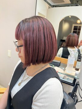 アスラン(ASLAN) 【aslan】沖縄ボブ/コントラストハイライト/ピンクカラー