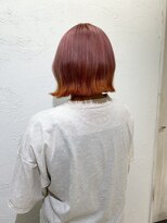 アジールヘア 池袋東口店(agir hair) デザインカラーグラデーションピンク×オレンジ池袋東口