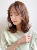 ミディアムレイヤー、外ハネボブ、グレージュ、脱白髪染め☆