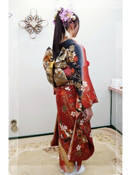 美容室エール アネックス(ANNEX)の写真/結婚式/成人式/お祭り…様々な場面での着物・浴衣の着付けOK♪着崩れしにくい×長時間着用でも苦しくない！