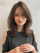 フレイムス ヘアアンドリラックス 戸田店(Frames hair&relax)&nbsp;大人可愛いミディアム20代30代40代◎前髪ありくびレイヤー戸田