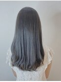 小顔セミウェットウェーブピンクベージュハイライトカラー