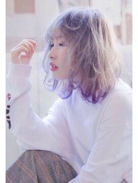 ケイト(kate) 【kate 大宮】ゆるふわカール×シルバーパープル