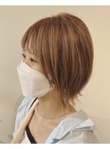 ハイトーンカラー外ハネボブ