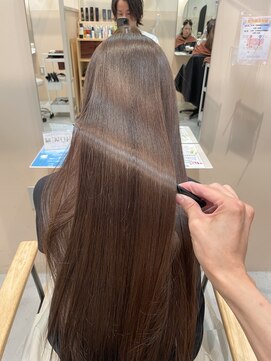 シダ(sida) 【sida 保住】うる艶ロングブラウンベージュ