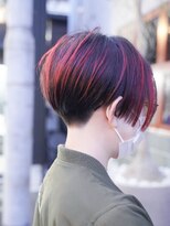 シャロン(SHARON)&nbsp;【SHARON原宿】ハイライトレッド×ハンサムショート