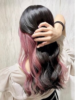 エヌアンドエー 草加店(N&A)の写真/[ケアブリーチ使用カット+Wカラー¥14850]インナーカラー/グラデーションなど最旬カラーをダメージレスで♪
