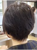 大人可愛いポイントパーマ ショートレイヤー/30代40代50代