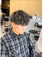 ブラック 渋谷(BLUCK) 波巻きスパイラルにアクセントのハイライトカラー#メンズヘア