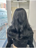 透明感ダークグレー韓国風カラーブルーブラックオリーブアッシュ
