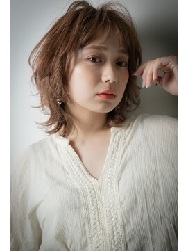 カバーヘア イヴ 戸頭店(COVER HAIR EVE) 暖色系カラーハイライトミディアムウルフカットv戸頭20代30代