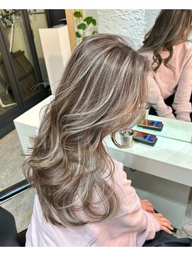 ブレンド 渋谷(BLend) 前髪アンブレラカラーこなれミディイメチェンウェーブパーマ