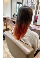 美容室ふくろう&nbsp;グラデーションオレンジ