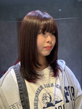 ヨーク(YOKE) 【YOKE】チェリーレッドワインレッドインナーレイヤカット