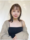 切りっぱなしボブエアリーロング美髪ピンクブラウン