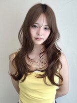 ライン(LINE)&nbsp;韓国風/レイヤー/小顔/前髪カット/髪質改善/グレージュ/透明感