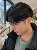 盛岡駅ニュアンスパーマ毛流れセンターパートフェザーパーマ30代