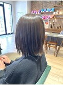 切りっぱなしボブ/ナチュラルグレージュ