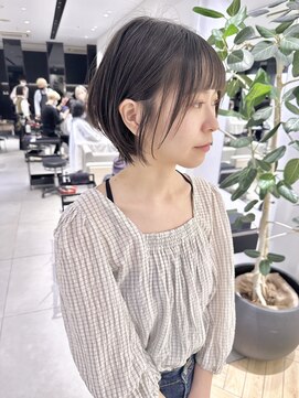 stair : case ginza7【ステアケース】 大人小顔ショートボブ耳かけ前下がり小顔ボブ時短ヘア