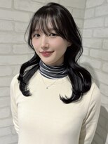 ルノン フィージュ(LUNON fieju)&nbsp;黒髪クラゲヘアーオリーブグレー小顔ココアベージュ