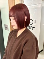 ヒビヲ 横浜西口店(HIBIO) タッセルボブ切りっぱなしボブミニボブ外ハネボブベージュ