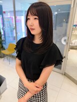 ステラ ヘア デザイン サロン(STELLA hair design salon)&nbsp;ロングレイヤー　アッシュブラウン　【杉若】