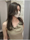 顔周りハイライトカラー