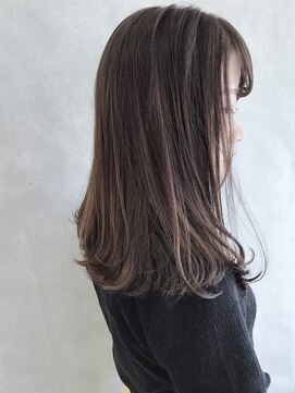 ムウ 難波(MOU) グレージュ_毛先パーマことりベージュウォーターフォール