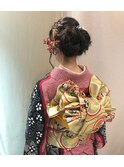 【下北沢＊I'll b hair＊】編み込みカチューシャ着物ヘア