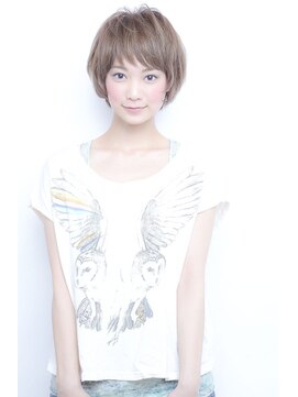 デイズ(days) 前下がりナチュラルショートボブ☆シースルーバングが可愛い♪