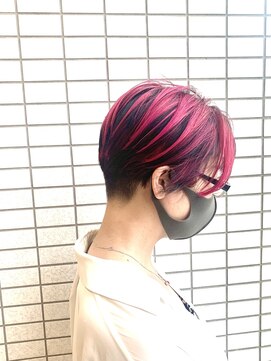 ジョージ(Jo-Ji) 久場川俊 ☆ ハンサムショート×ピンク　チェリーピンク