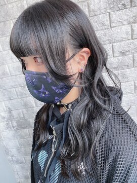 リアイス(Re:ICE) ミニウルフ/くすみブルー/流れるレイヤー/インナーハイライト