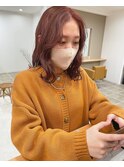 ワンブリーチ ピンクベージュ ロブヘア