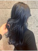 ダブルカラーブルーベージュカラーケアブリーチハイトーンカラー