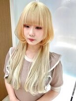 ディア(.eer) ブロンドヘア×ボブ×ロングウルフ/シールエクステ/大阪/南船場