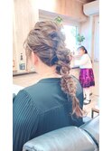 編みおろしヘアメイク