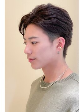 ヘアーズ ベリー 平野店(hairs BERRY) BERRYアッシュブラックツーブロックカルマパ-マツイスパ刈り上げ