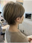 大人ショートボブ丸みショートカットマッシュショート