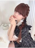 石田萌依ちゃん＊編み込みおさげヘア＊まゆ