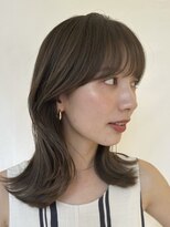 ラボヌールヘアーノーブル 新越谷店(La Bonheur hair noble)&nbsp;切りっぱなしボブエアリーロング美髪ピンクブラウン