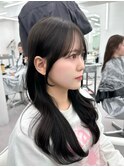 前髪顔まわり韓国ヘアレイヤーカットサイドバンク2wayバンク韓国