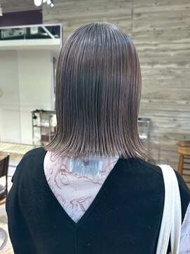 ヲタク(wotaku.) ラベンダーシルバーラベンダーグレージュハイトーンカラーボブ