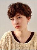 イメチェン/ホワイトブロンド/外ハネボブ/ワイドバング/表参道
